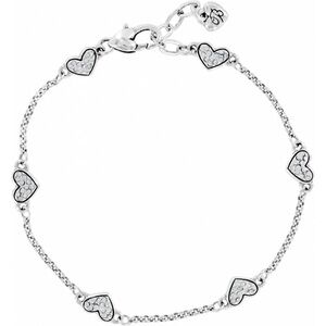 Brighton Silver Heart Charm Bracelet